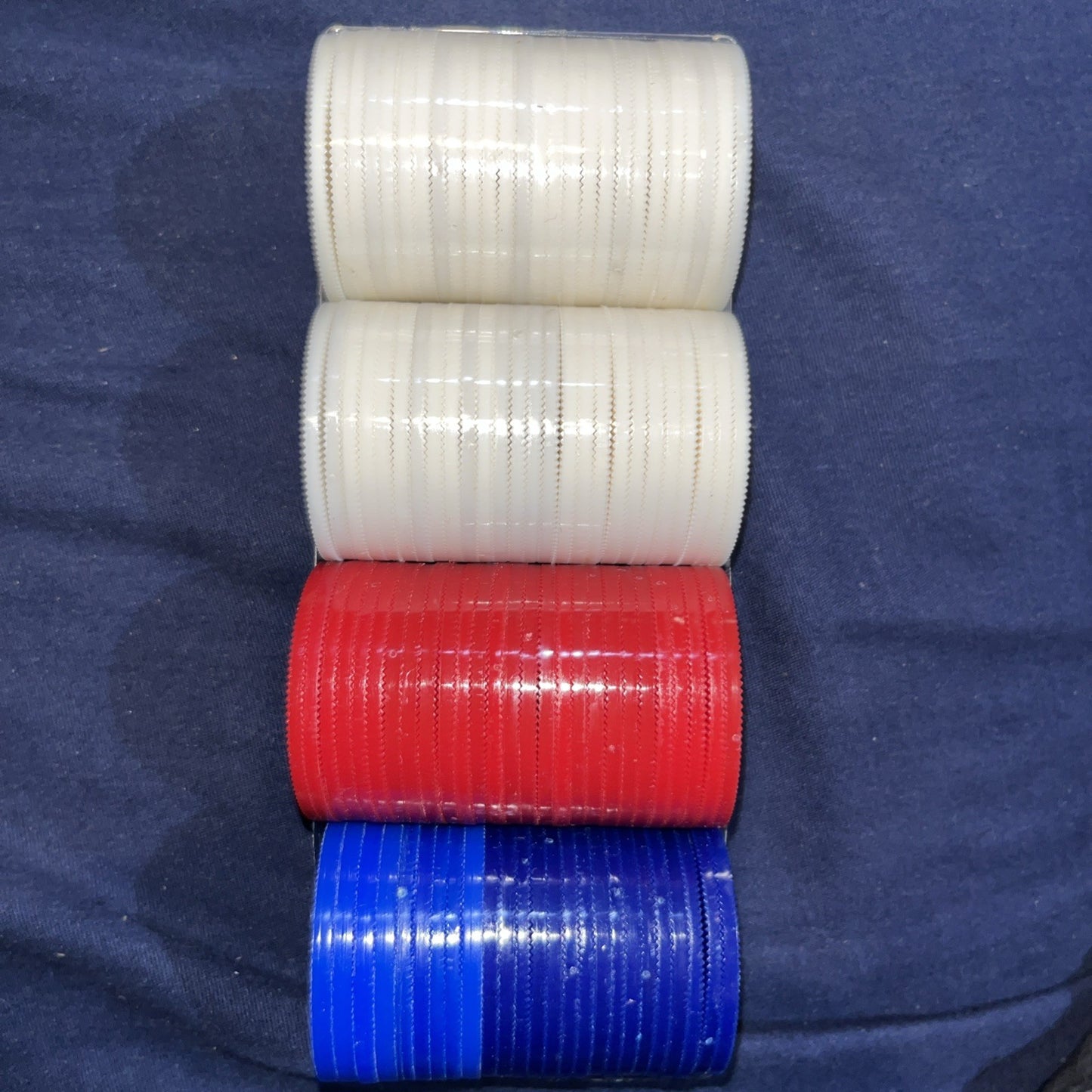 Hoyle 100 Poker Chips with Plastic Tray - Vintage 1992 Set New Old Stock NOS