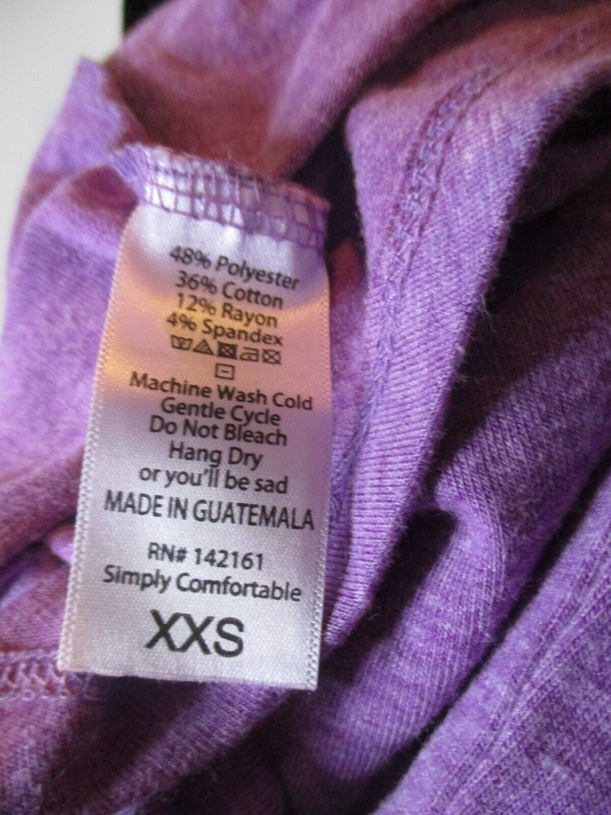 LuLaRoe Irma Heathered Purple Tunic XXS NWOT
