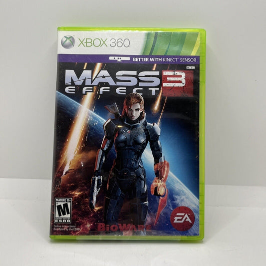 Mass Effect 3 (Microsoft Xbox 360, 2012) TESTED. NEW CASE.