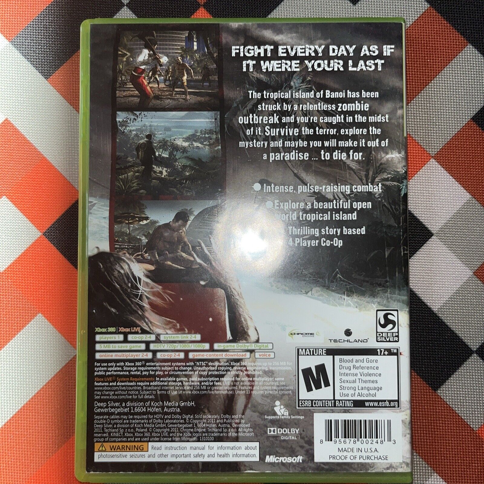 Dead Island (Microsoft Xbox 360, 2011) CIB. Name On Disc. With Manual New Case