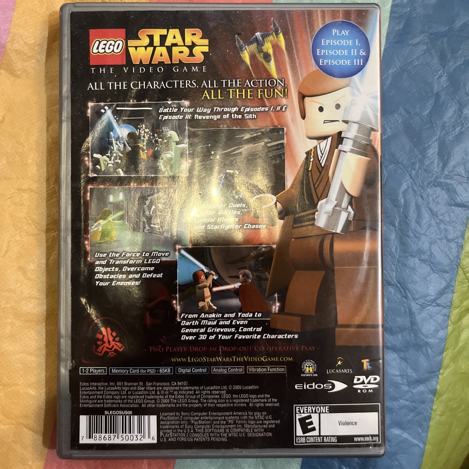 LEGO Star Wars: The Video Game (PS2)  CIB. Manual. Tested.