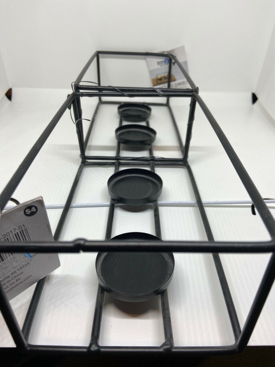 7.25" x 5" x 4" Square Metal 2 x 2" Diameter Votive Holder (Quantity = 2)