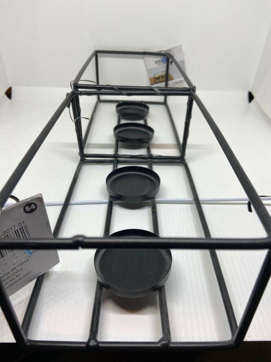 7.25" x 5" x 4" Square Metal 2 x 2" Diameter Votive Holder (Quantity = 2)