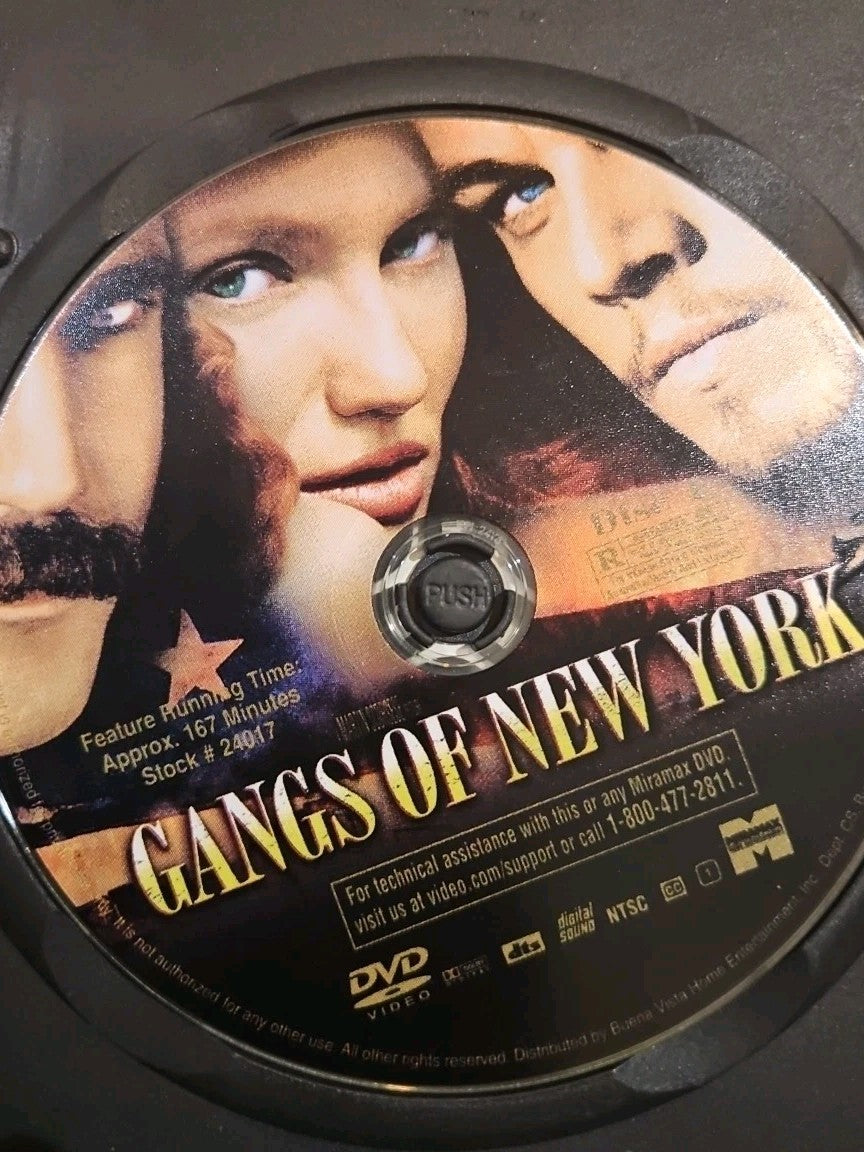 Gangs of New York (DVD, 2002) Tested slim case cropped artwork.