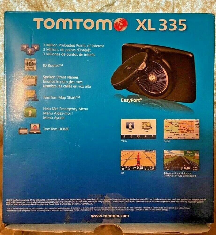 TomTom XL 4ET03 w/ Mount Kit / Car Charger / Data Cable / Manual / Case - Bundle