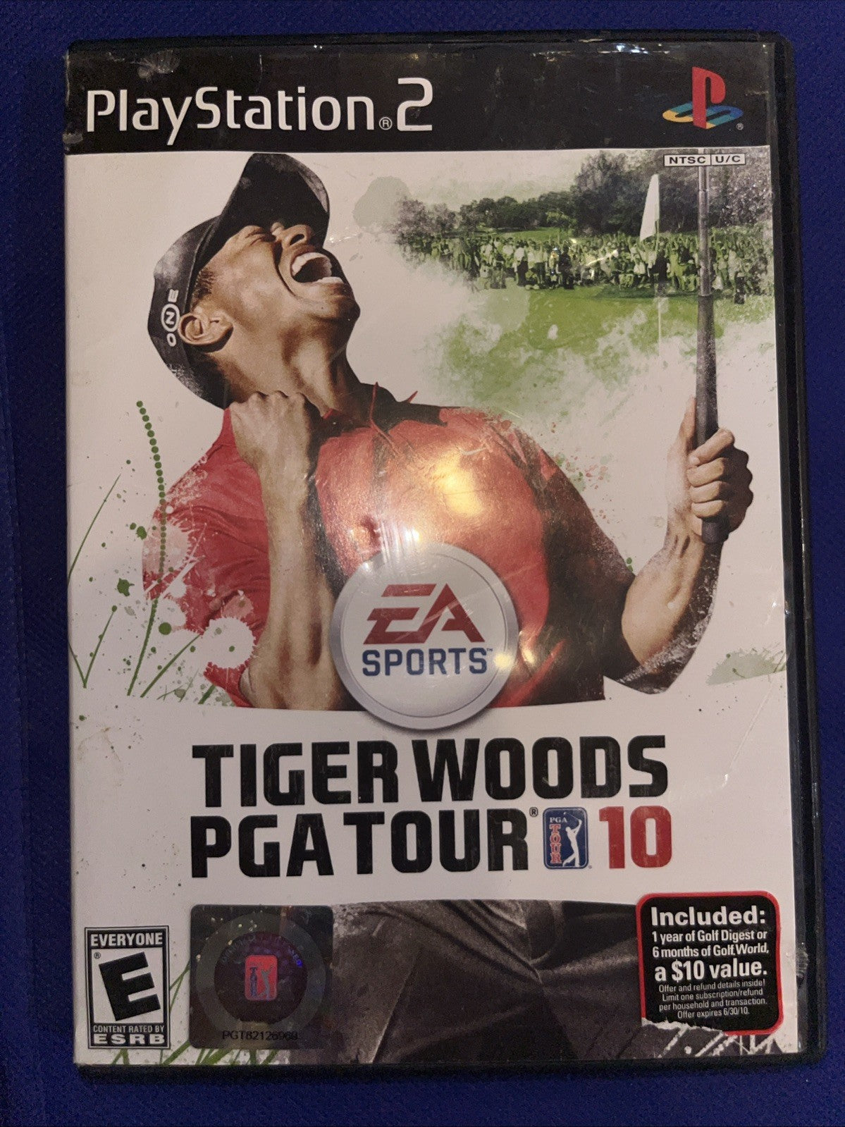 Tiger Woods PGA Tour 10 (PS2) Original Case + Manual + Tested Disc. See Pics