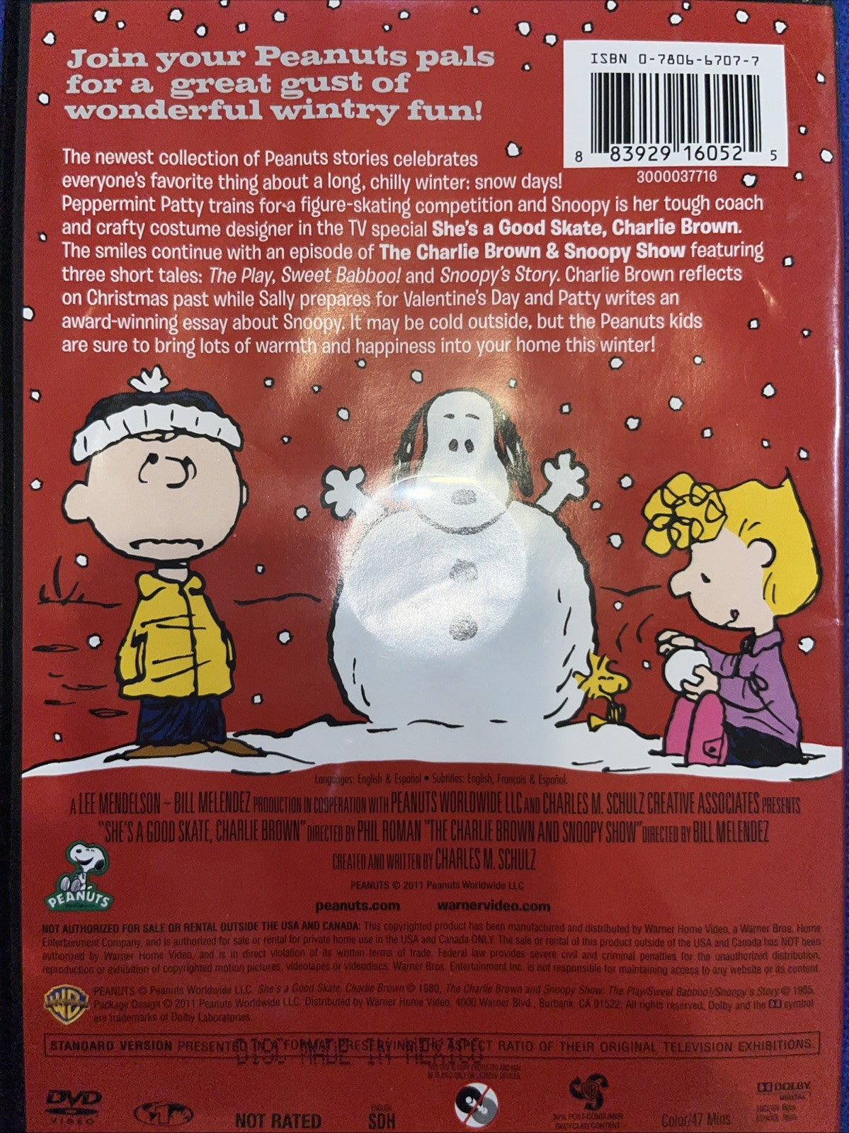 Happiness Is...Peanuts: Snow Days (DVD) Sealed