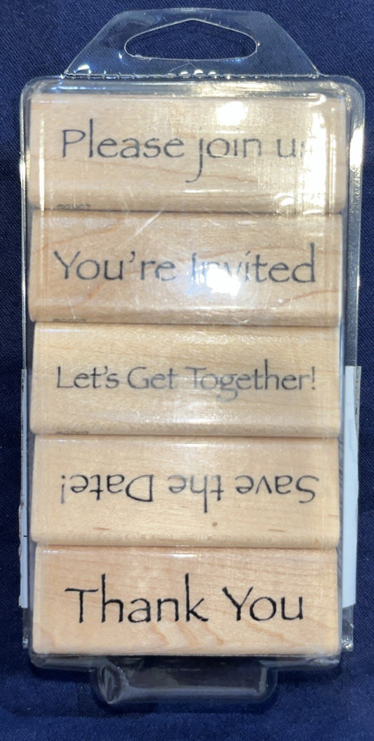 Rubber Stamp Set Party Invitations Crafting Card Making