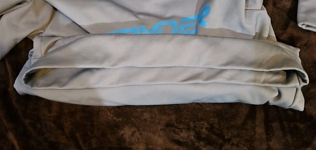 Spyder Large Grey With Blue Lettering Hoodie Pullover