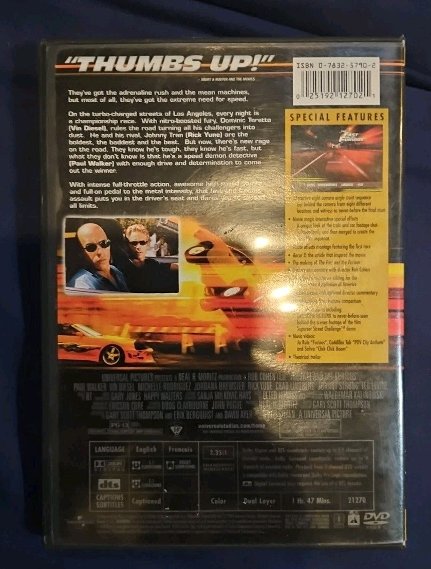 The Fast and the Furious - Widescreen Collector's Edition (DVD, 2002)