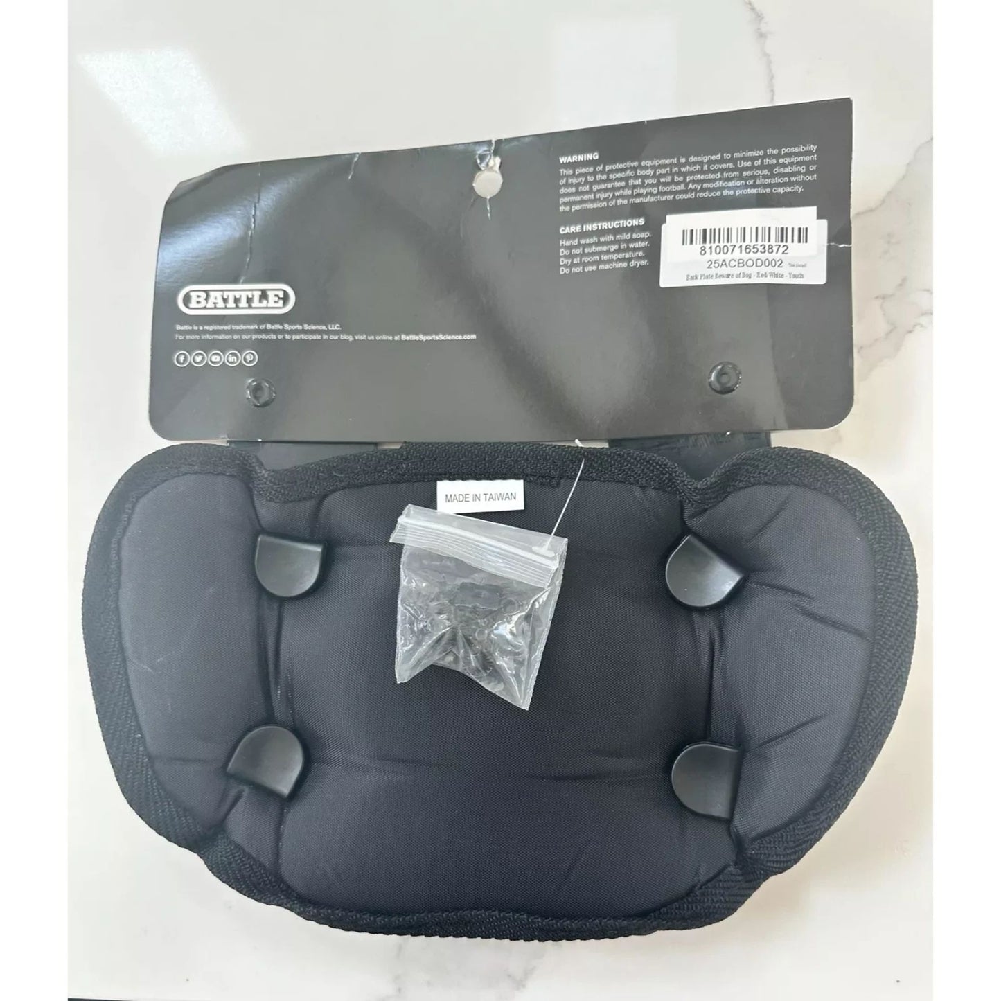 BATTLE Back Bone Youth High Impact "Danger" "Beware of Dog"  Football