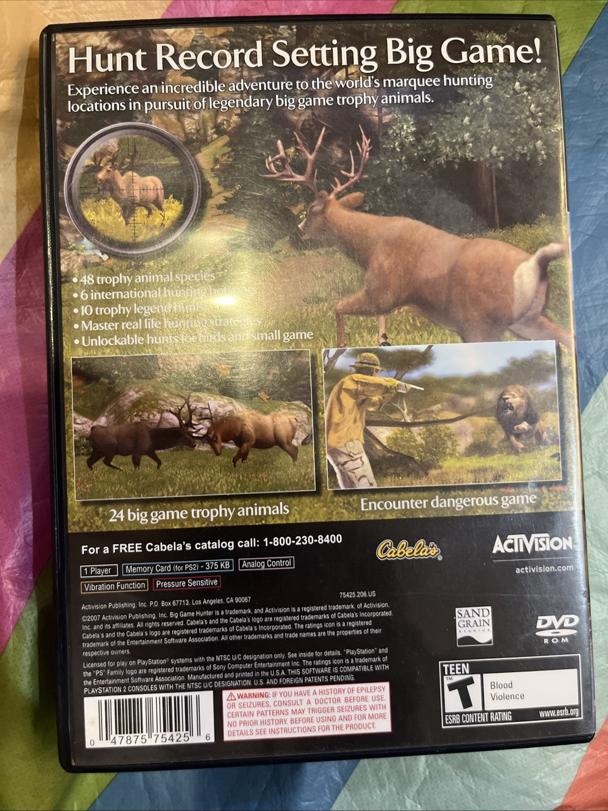 Cabelas Big Game Hunter (PS2) CIB.manual. Original Case. Tested