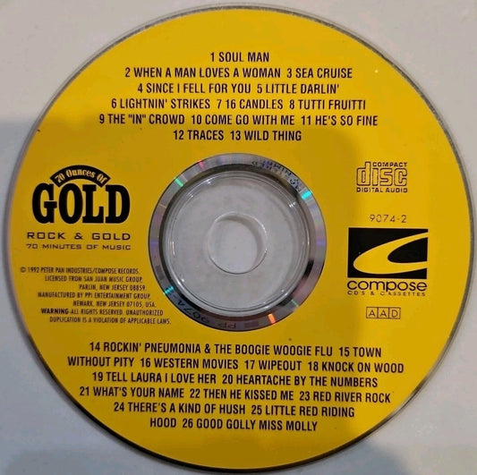 70 Ounces of Gold: Golden Hits by Various Artists (CD) Disc Only. Tested