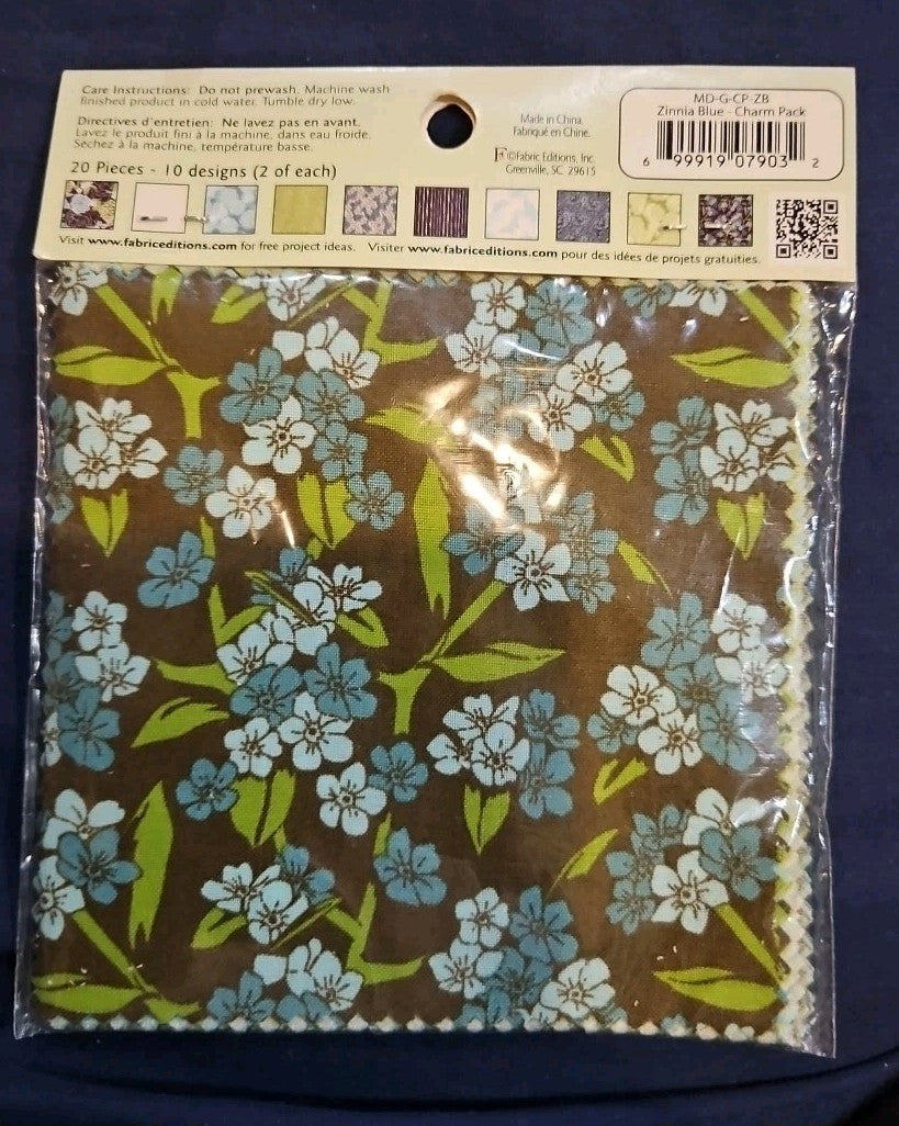 Fabric Palette Charms 20 Pieces 10 Designs 2 Of Each