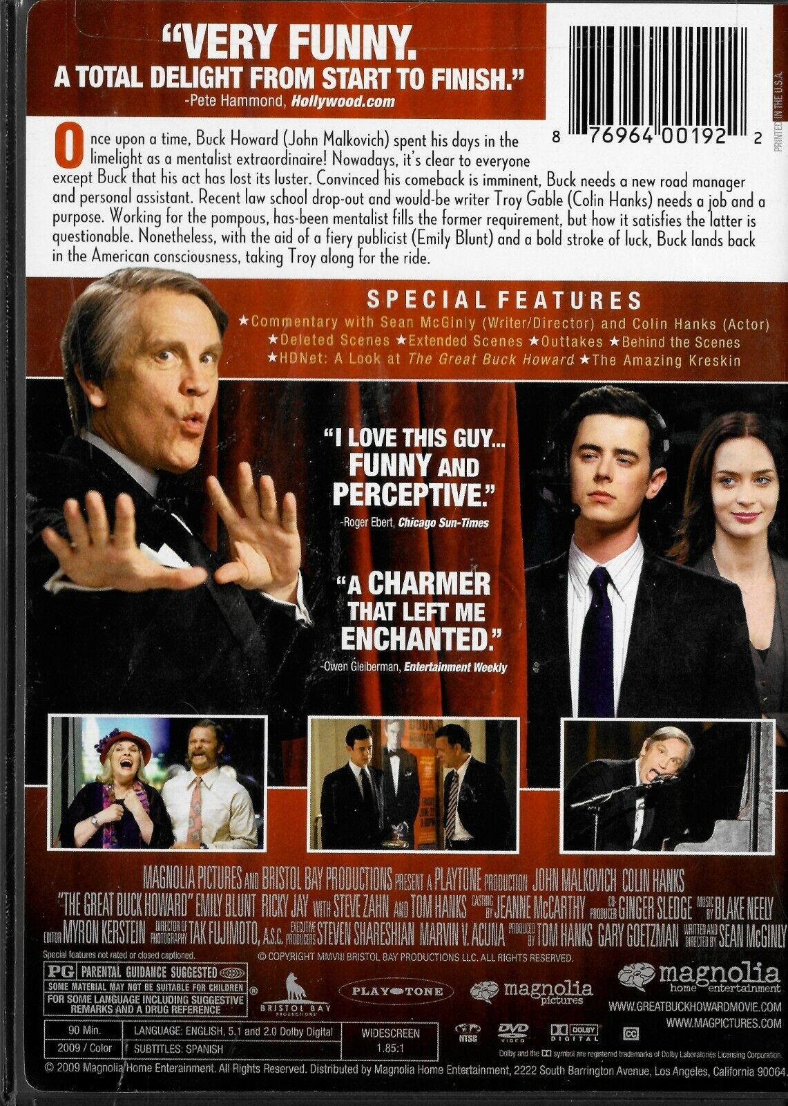 The Great Buck Howard (DVD, 2009)