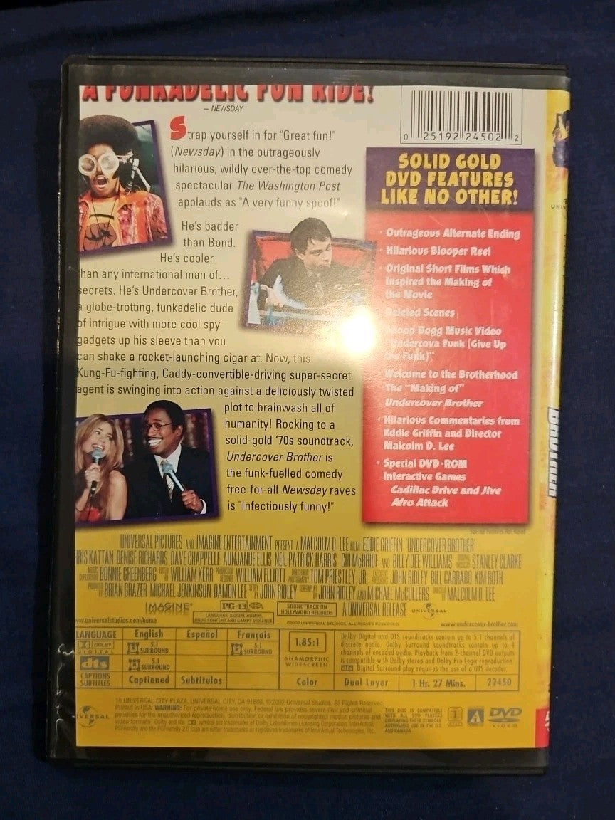 Undercover Brother (DVD, 2002) Slimcase. Artwork Cropped. Tested.