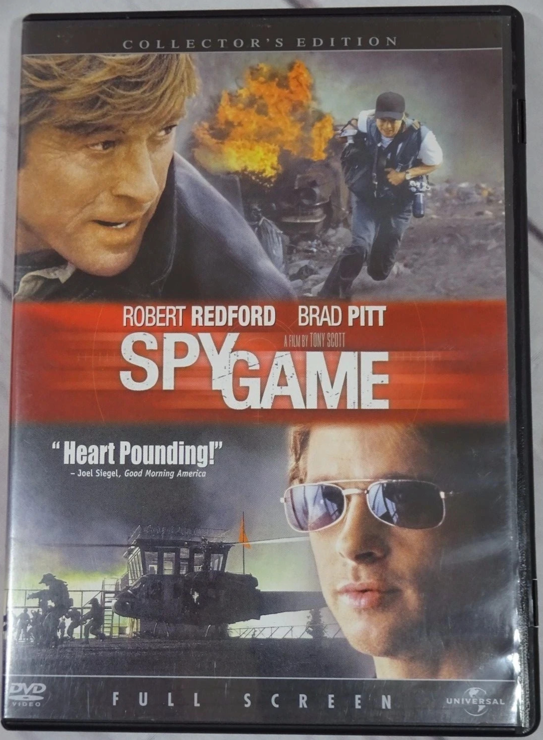 Spy Game (DVD, 2002, Full Frame Collectors Edition) Tested. new Case