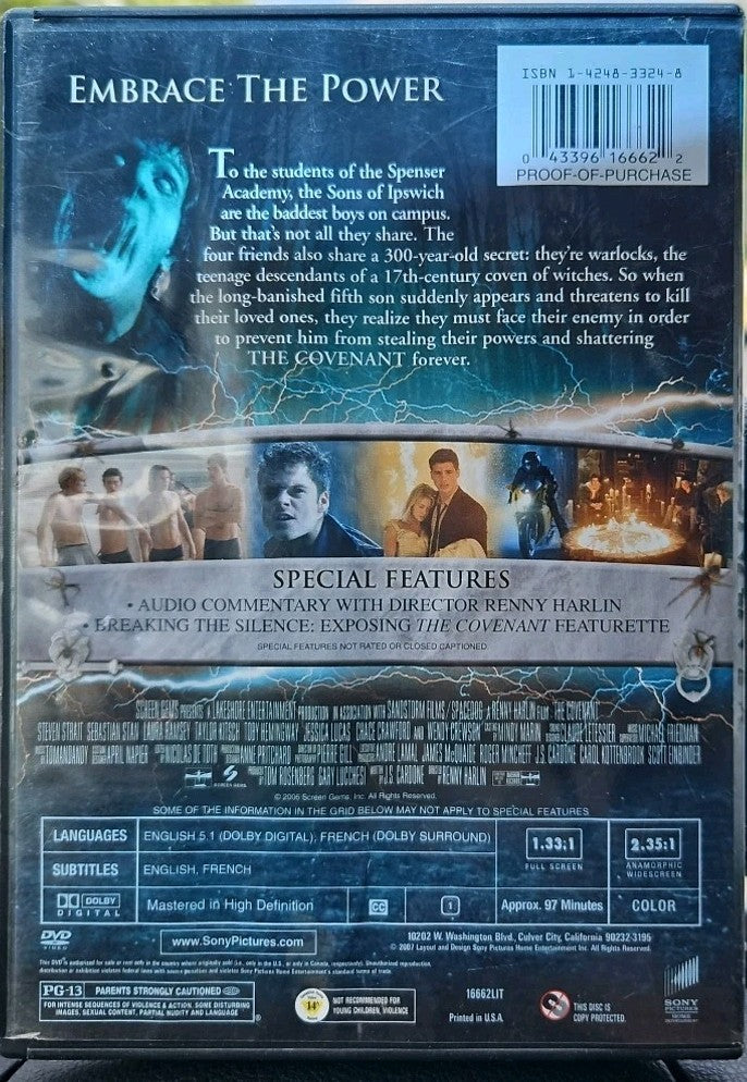 The Covenant (DVD, 2006) Tested. New Case. Resealed