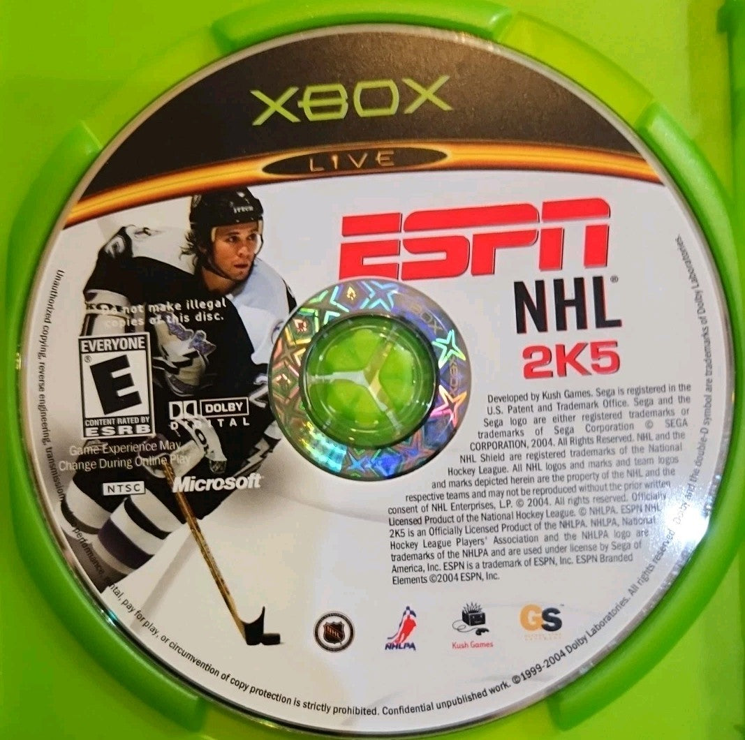 Espn NHL 2K5 - Microsoft Xbox. Tested. No Scratches. New Case.