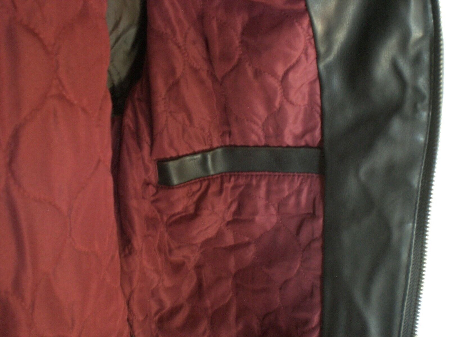 Men's Pleather Levi's Bomber Jacket Sz Medium