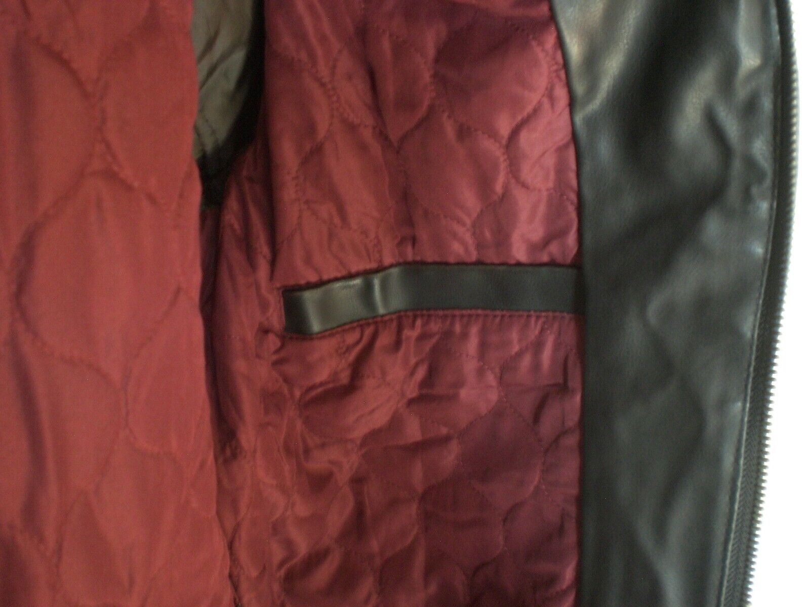 Men's Pleather Levi's Bomber Jacket Sz Medium
