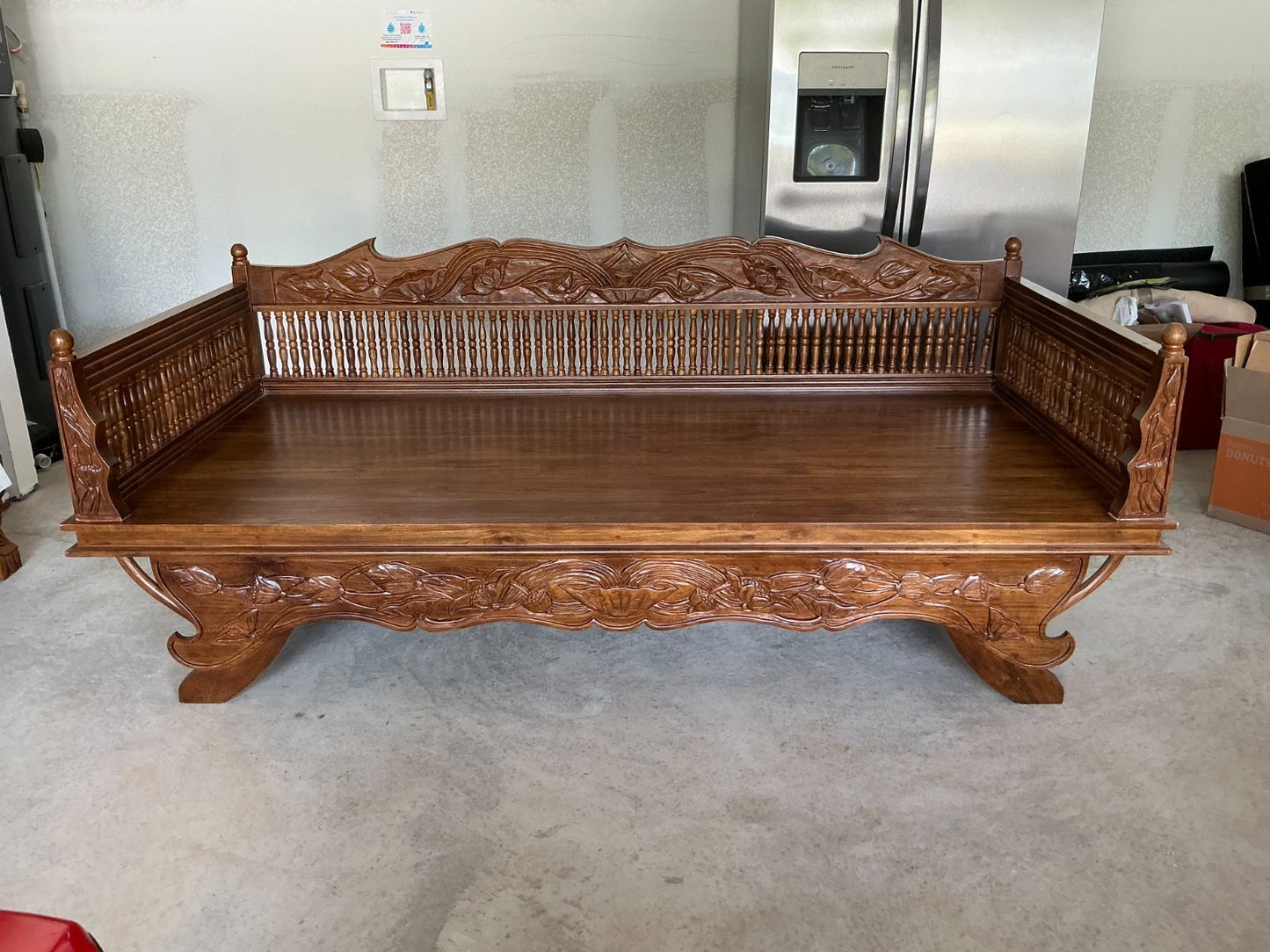 Teak Twin Daybed from Thailand Hand Carved