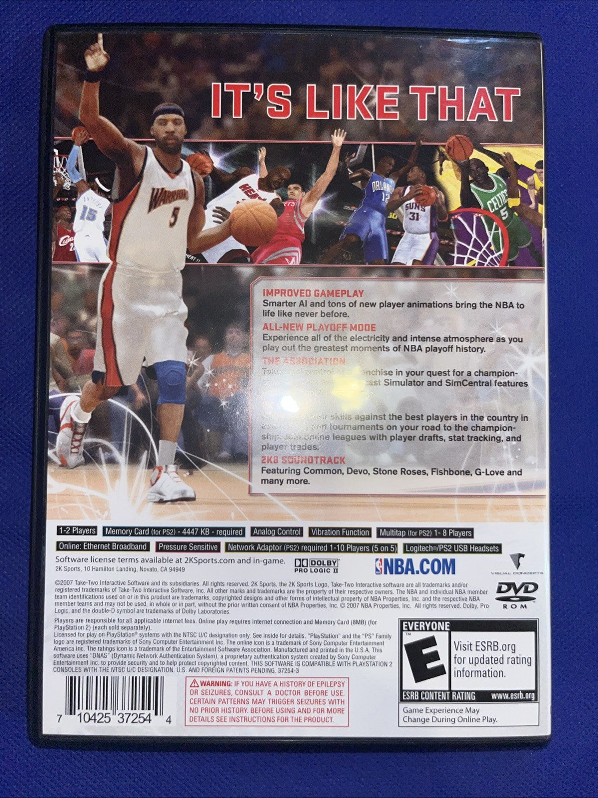 NBA 2K8 (PS2) Original Case + Manual + Tested Disc