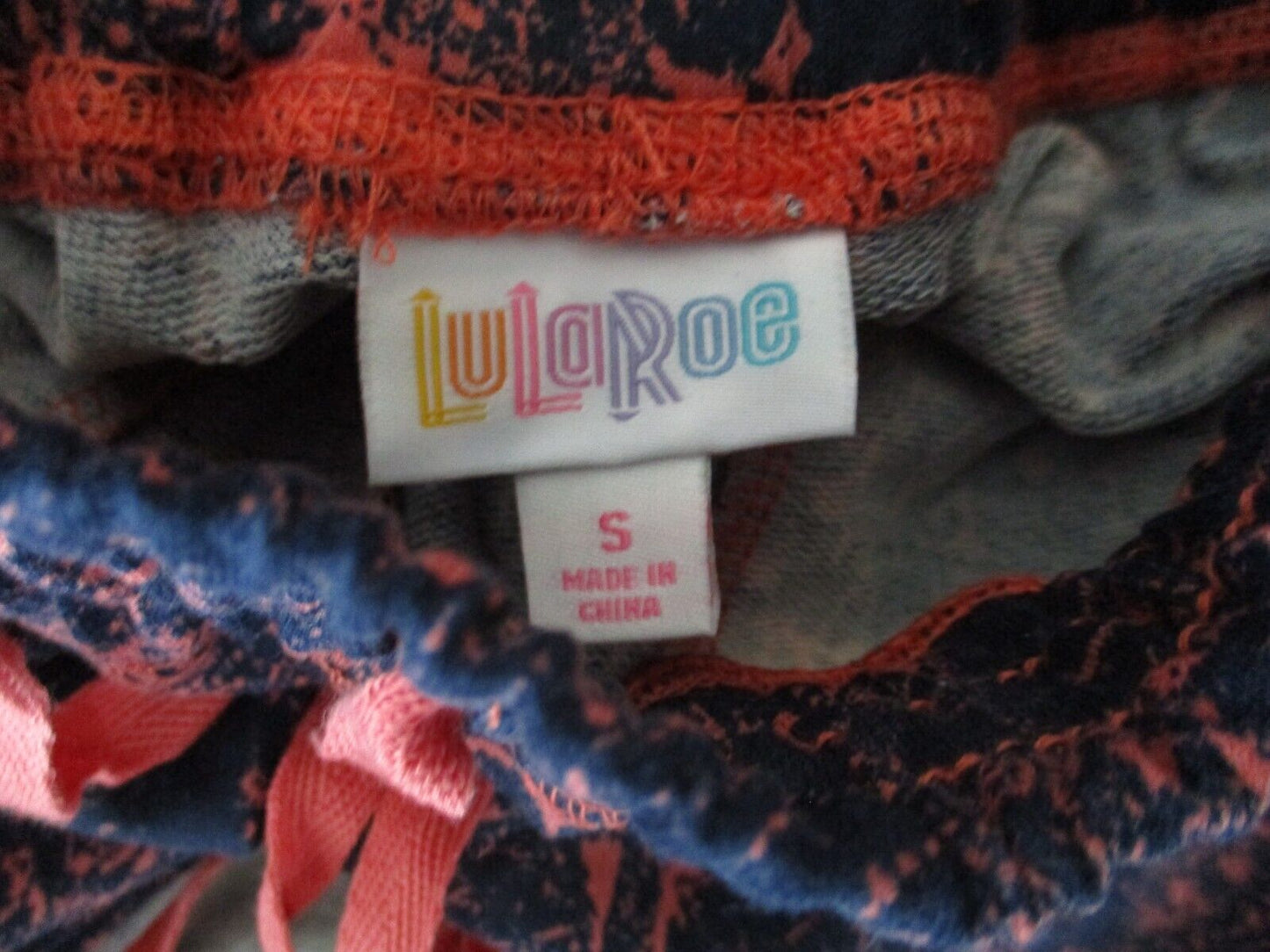 LuLaRoe NWOT Jax Small Dark Blue and Pink Splatter Joggers Sweatpants