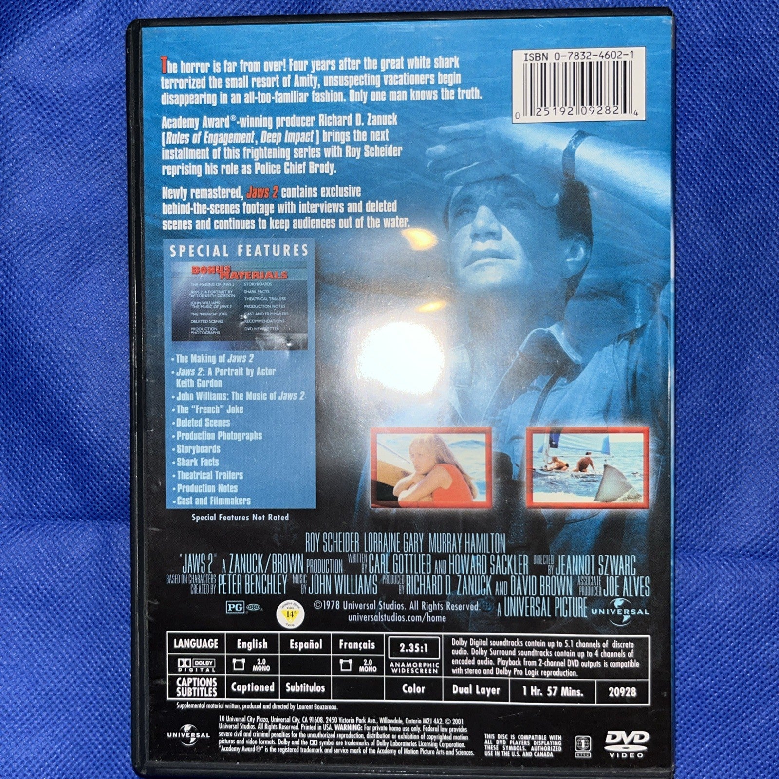 Jaws 2 (DVD, 1978) Sealed