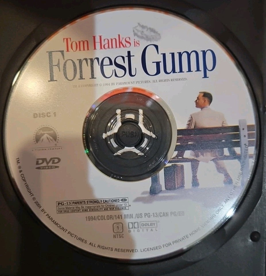 Forrest Gump (DVD, 1994) Slim Case. Cropped Artwork.  Tested