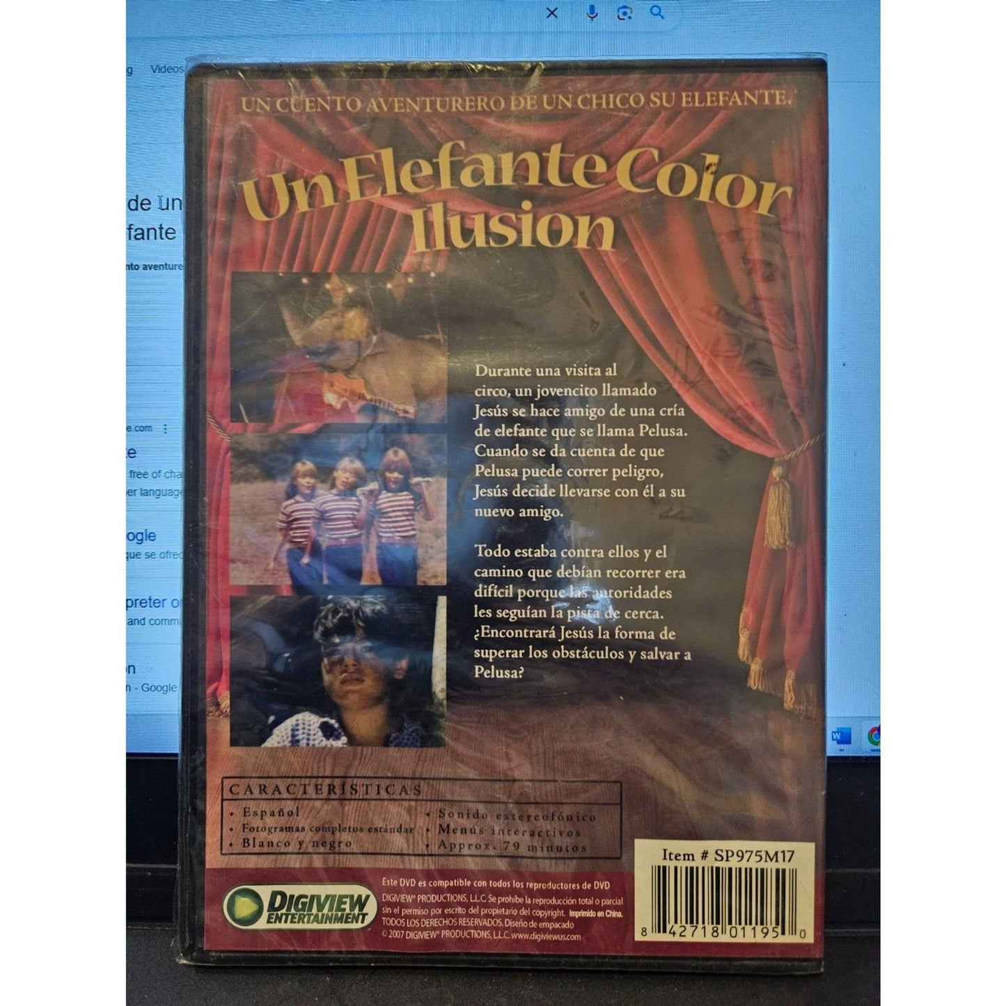 Un Elefante Color Ilusion (DVD) Un Cuento Adventurero De Un Chico Su Elefante