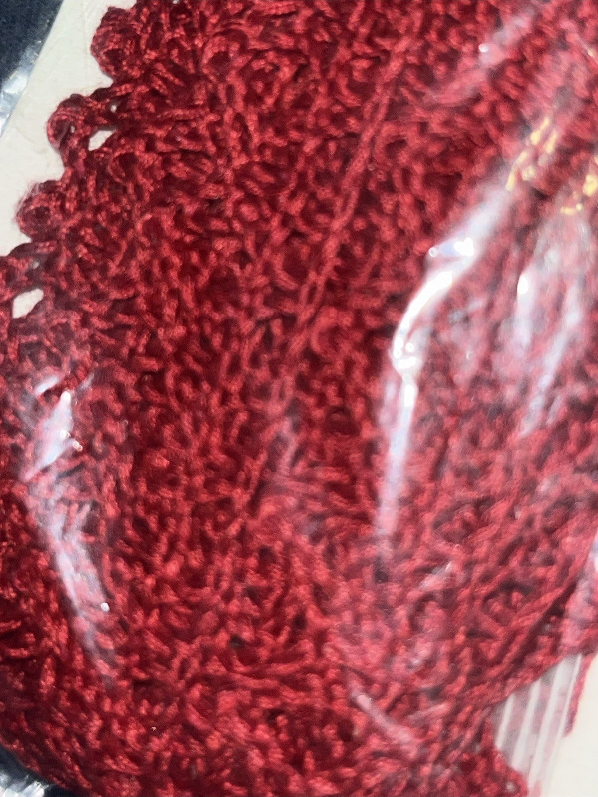 Create a Craft Ruffled Model Lace RED 4 Yds Crafts Floral Accents Vintage NIP