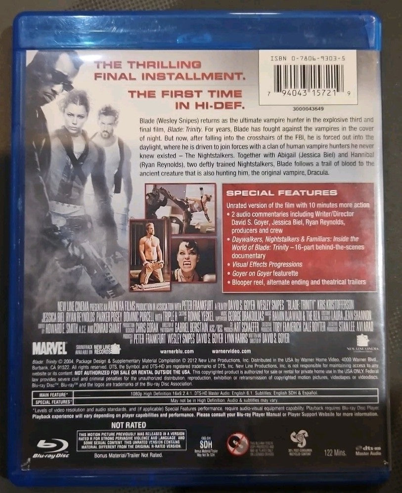 Blade: Trinity (Blu-ray, 2004) New Sealed. No Digital Download