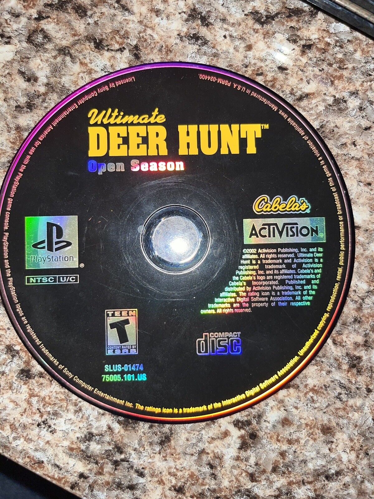 Cabela's Ultimate Deer Hunt (Sony PlayStation 1, 2002) Replacement Disc