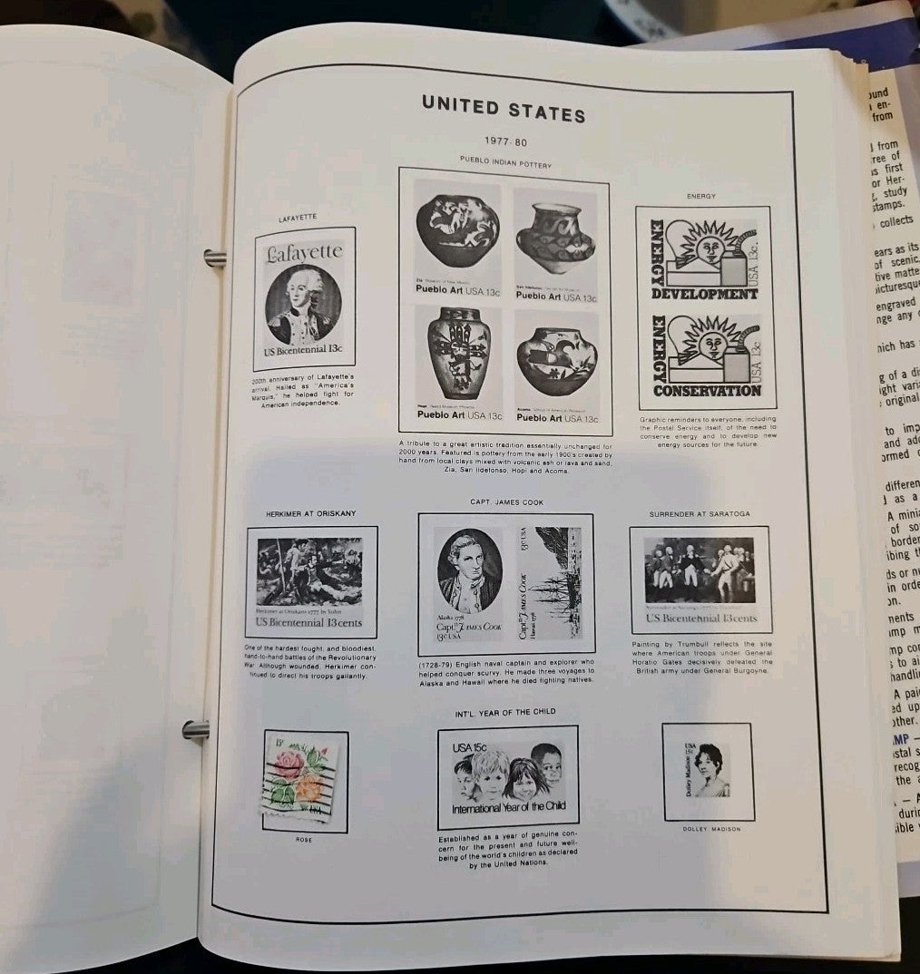 Hygrade AMERICA Stamp Collection Album W/ Some Stamps In Binder  1982