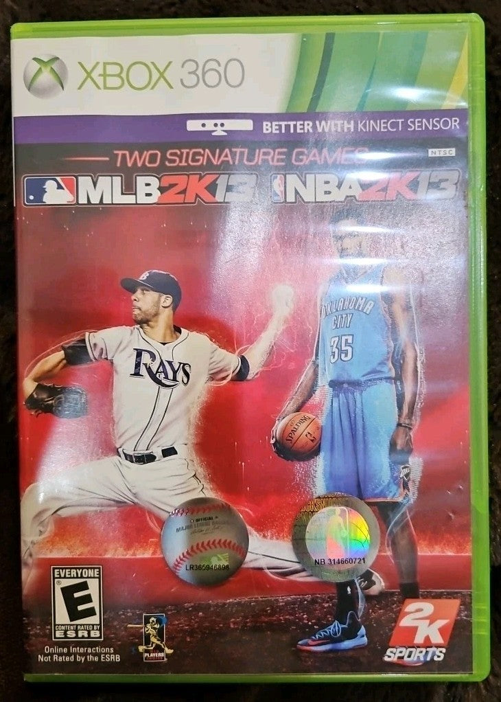 MLB 2K13/NBA 2K13 Combo Pack (Xbox 360) No Game. Case + Artwork + Manual ONLY