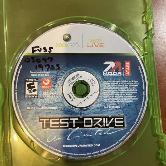 Test Drive Unlimited ( Xbox 360) Disc Only