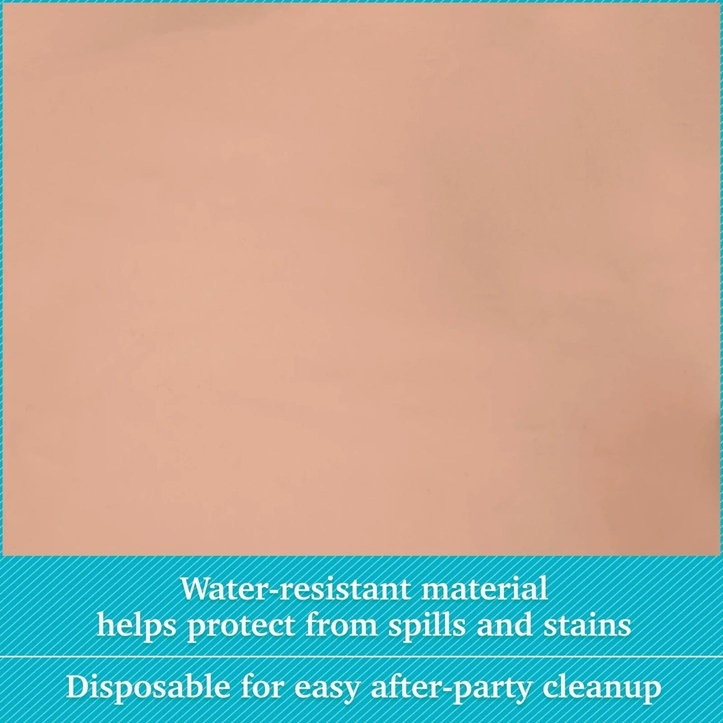 Way to Celebrate! Rose Gold Foil Party Tablecloth, 84in x 54in