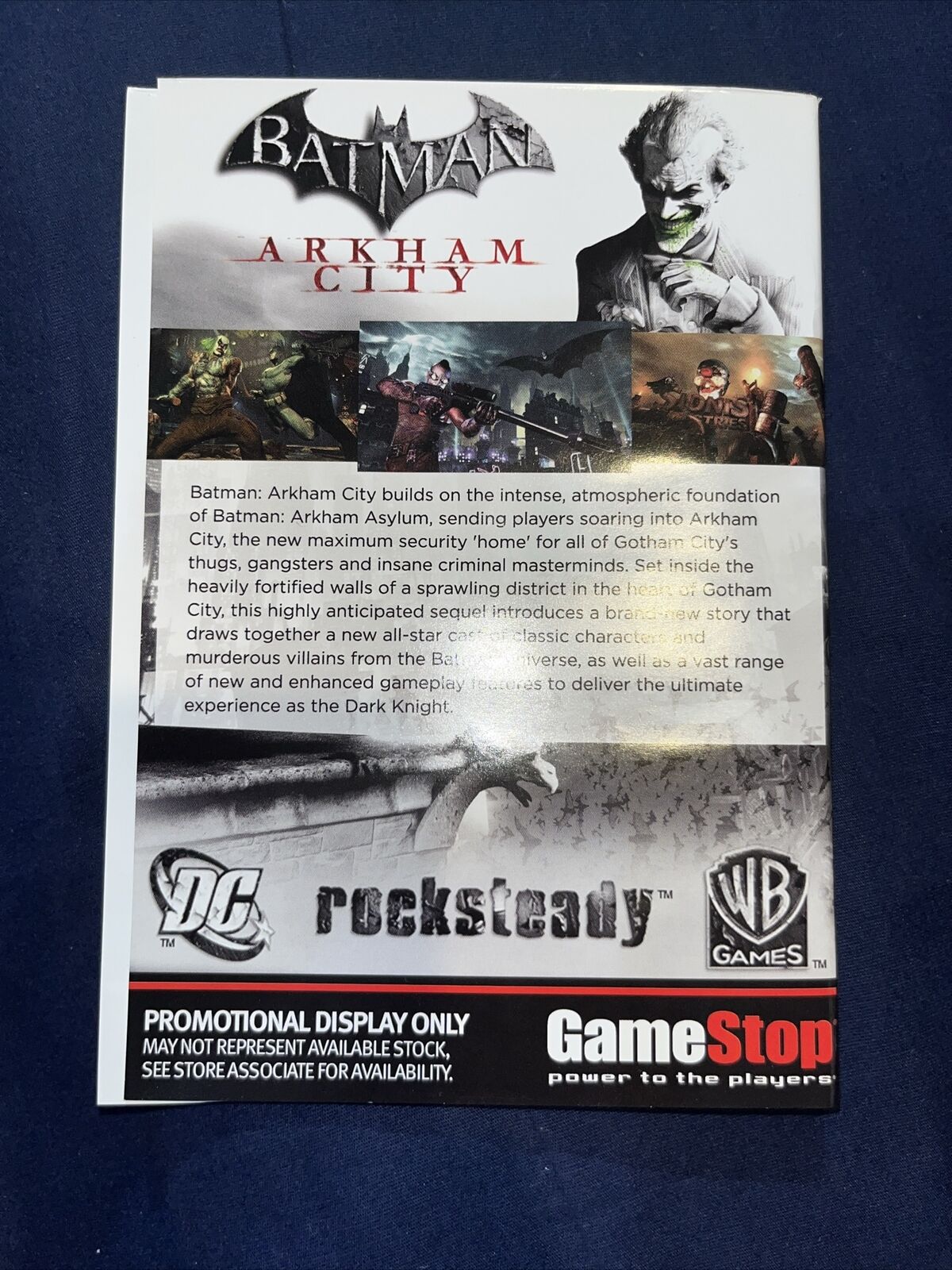 Batman: Arkham City (GameStop Xbox 360, 2011) No Manual. New Case. Tested