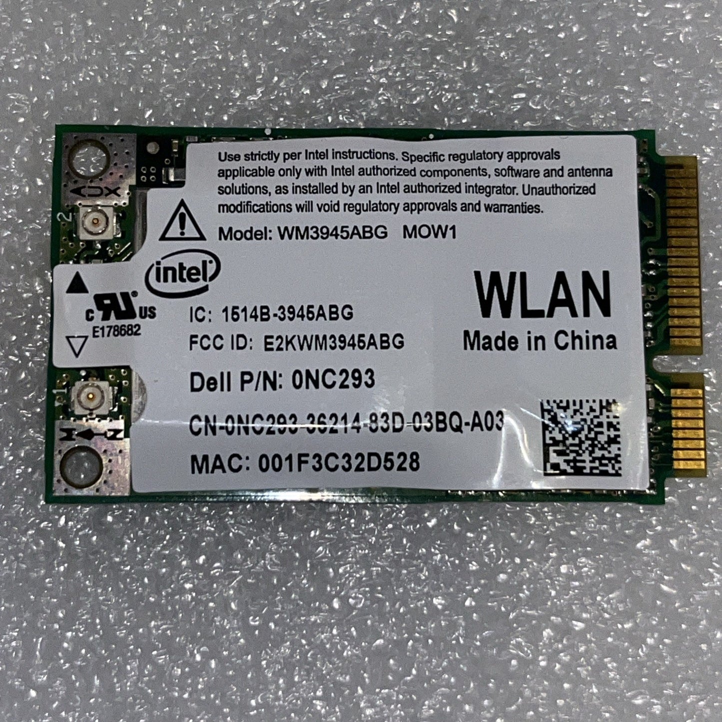 Intel PRO IBM WM3945ABG MOW1 Wifi Card MiniPCI 0NC293 Laptop 