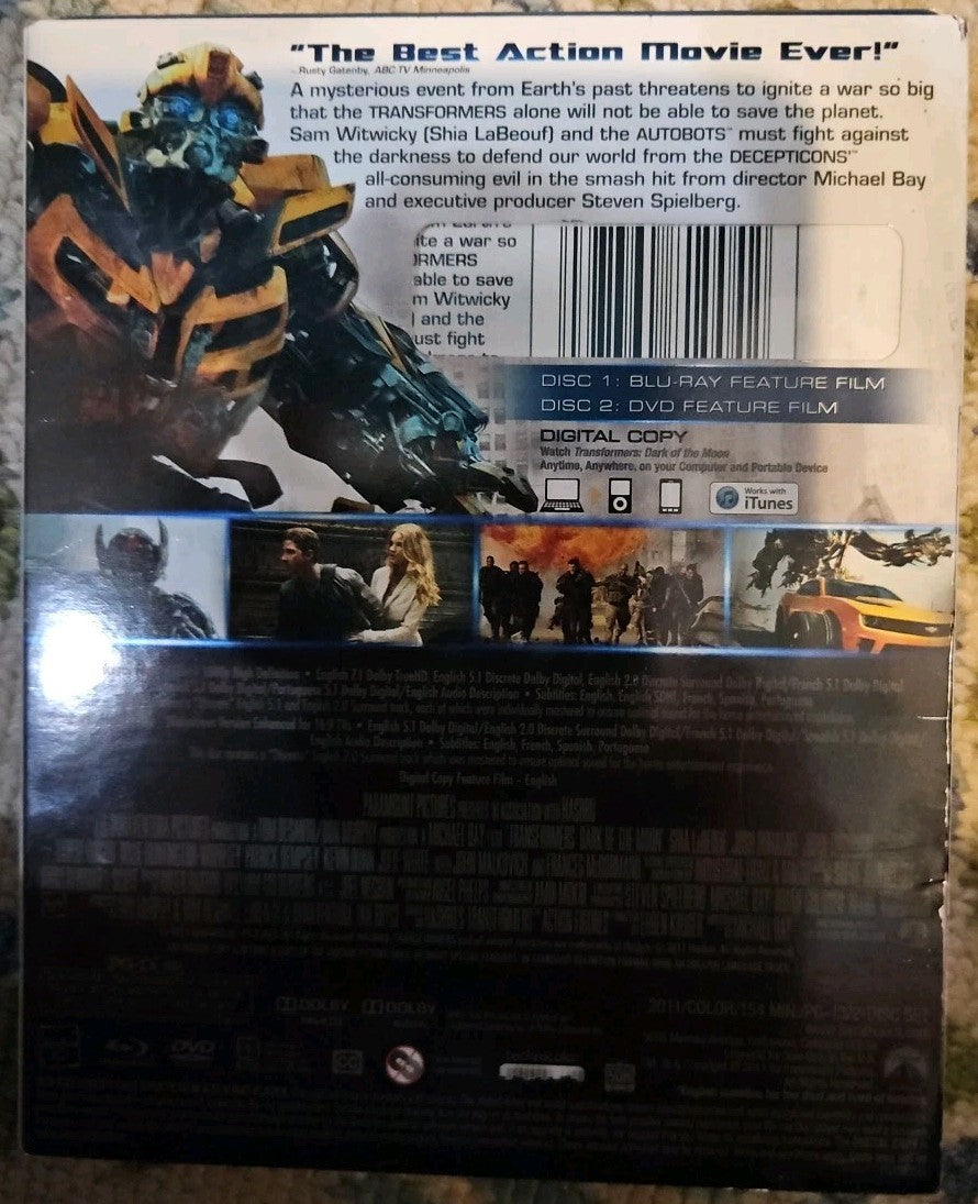 Transformers: Dark of the Moon (Blu-ray, 2011) New. No Digital Download