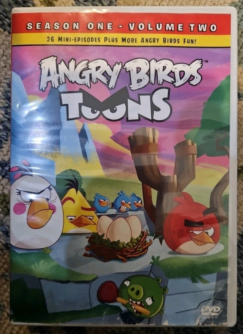 Angry Birds Toons: Season 1 Volume 1 & 2 (DVD, 2013) Tested. New Cases. Resealed