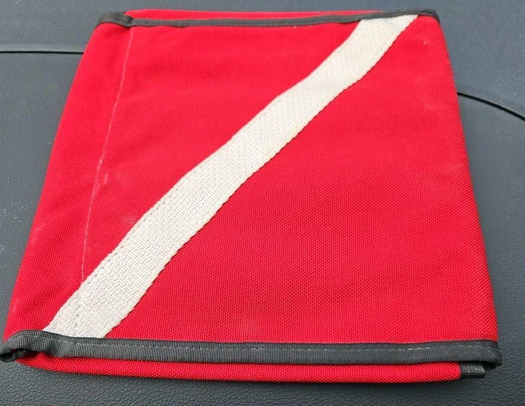 Red W/ White Line Diver Pouch