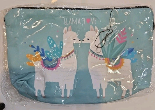 Llama Love Zip Pouch 8" X 5"