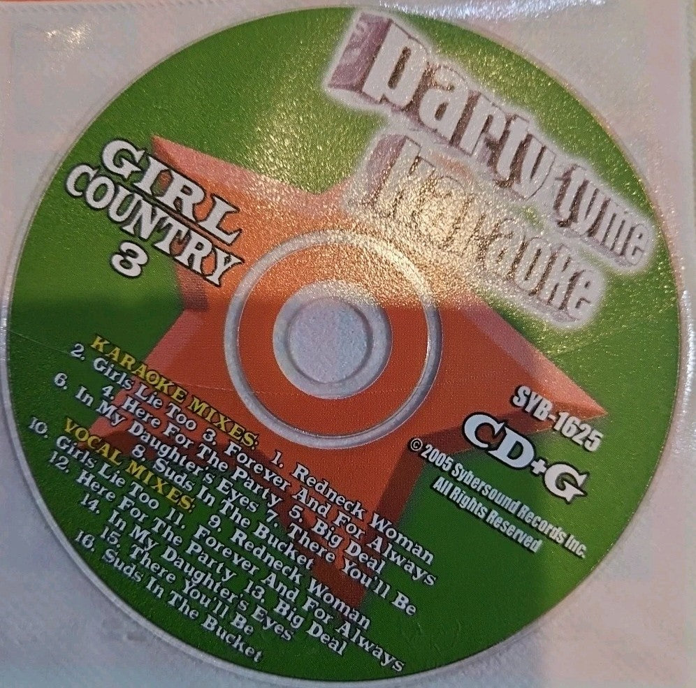 Party Tyme Karaoke: Girl Country Party Pack by Sybersound (CD, 2006)