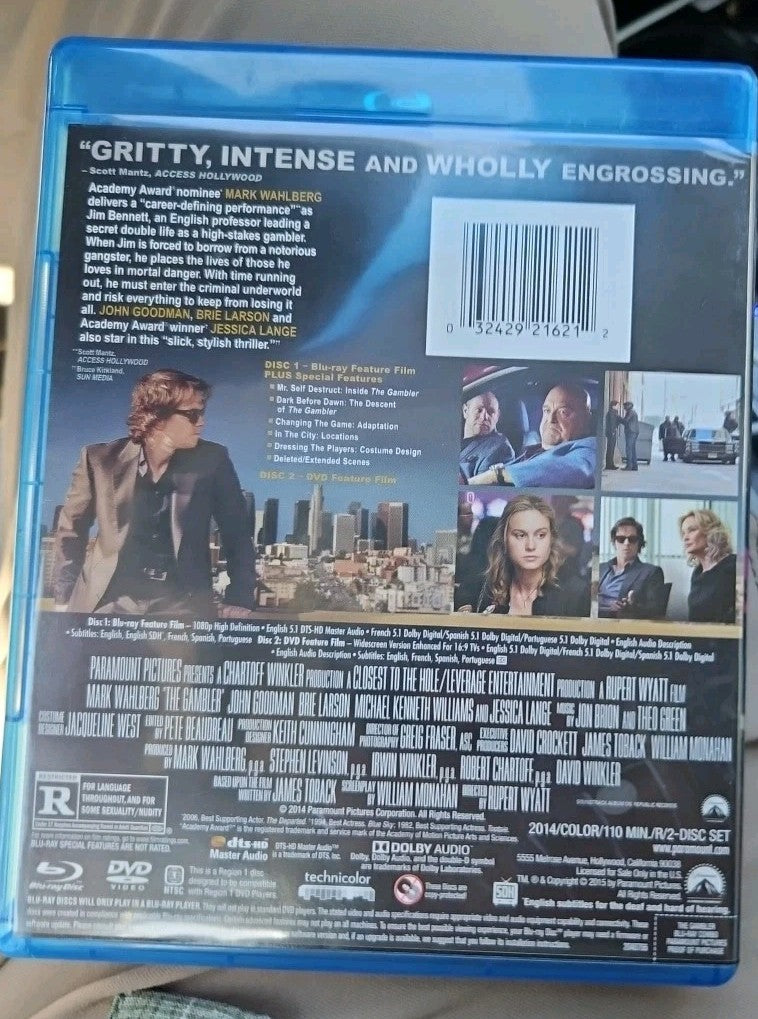 The Gambler (Blu-ray, 2014) Brand new sealed no digital download