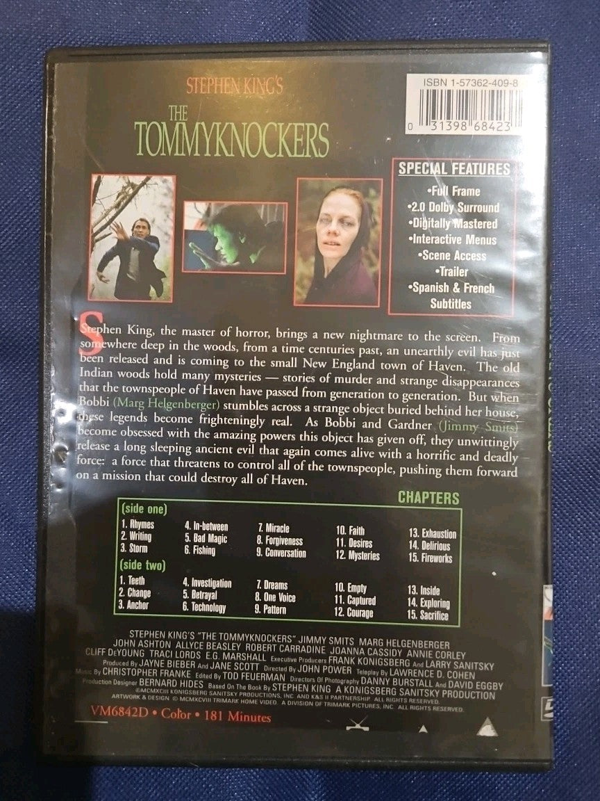 The Tommyknockers (DVD, 1993) Tested slim case, don't cropped artwork.
