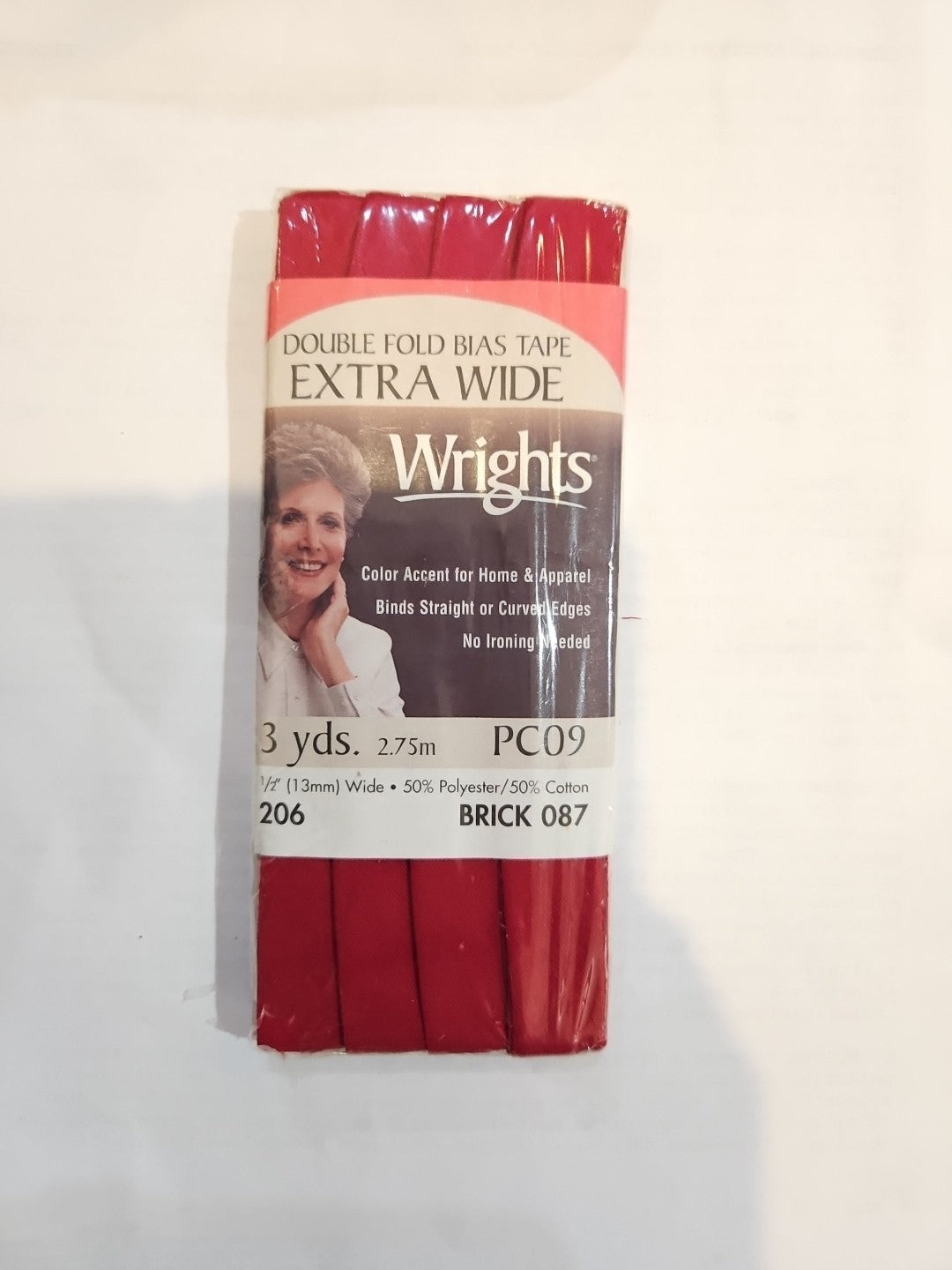 Wright's Bias Tape Extra Wide Double Fold - 3 YD - .5" Wide - PC09