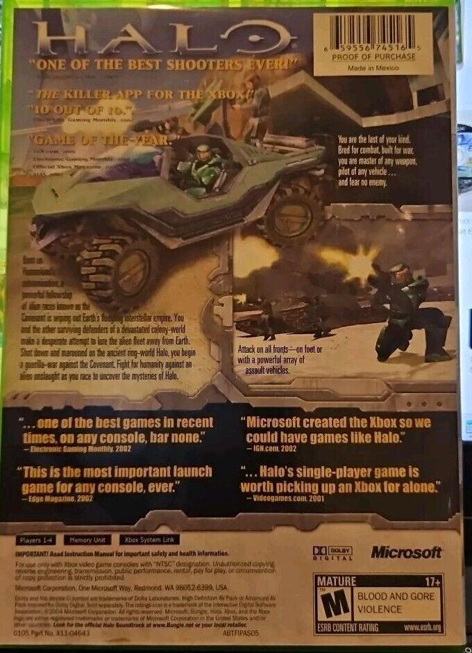 Halo: Combat Evolved (Microsoft Xbox, 2001)