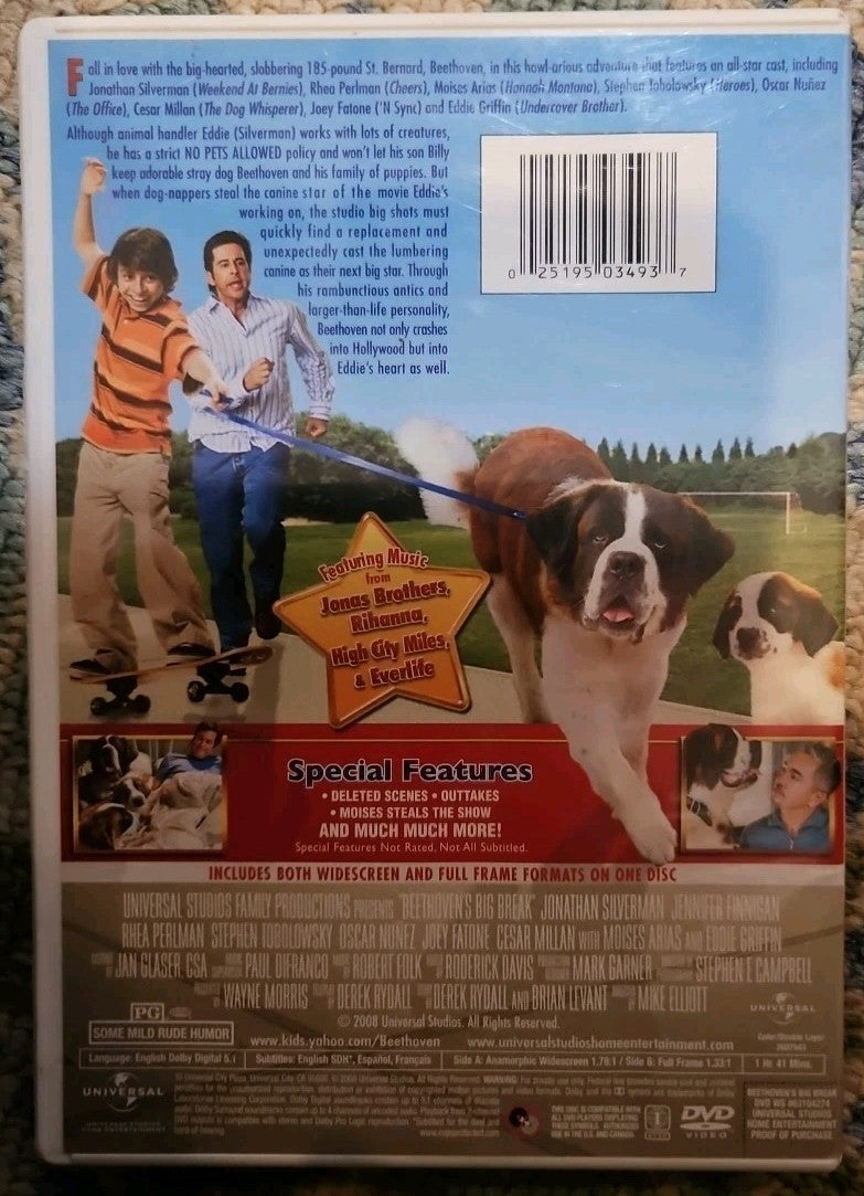 Beethoven's Big Break (DVD, 2008) Tested. New Case. Resealed